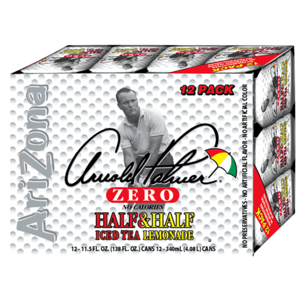 AriZona Iced Tea/Lemonade, Half & Half, Zero, 12 Pack Same-Day