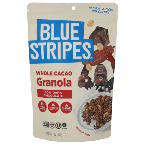 Blue Stripes Dark Chocolate Whole Cacao Granola