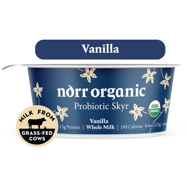 Norr Organic Probiotic Skyr Yogurt Whole Milk, Vanilla Same-Day