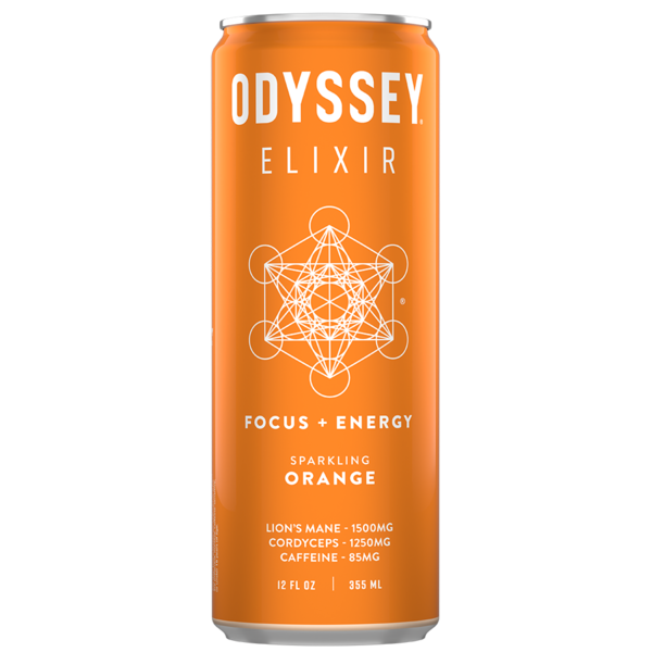 Odyssey Elixir Sparkling, Energy + Focus, Orange Ginger Same-Day