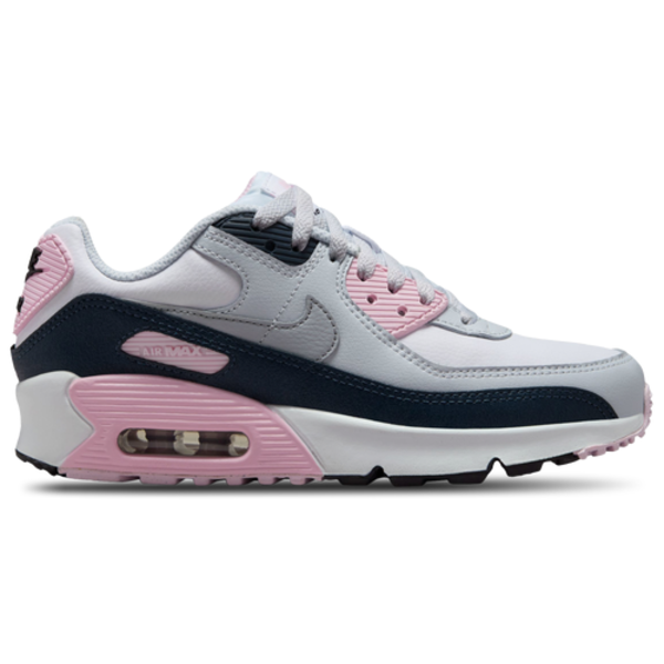 Nike Girls' Air Max 90 Shoes, Size 6 - Grey/Pink