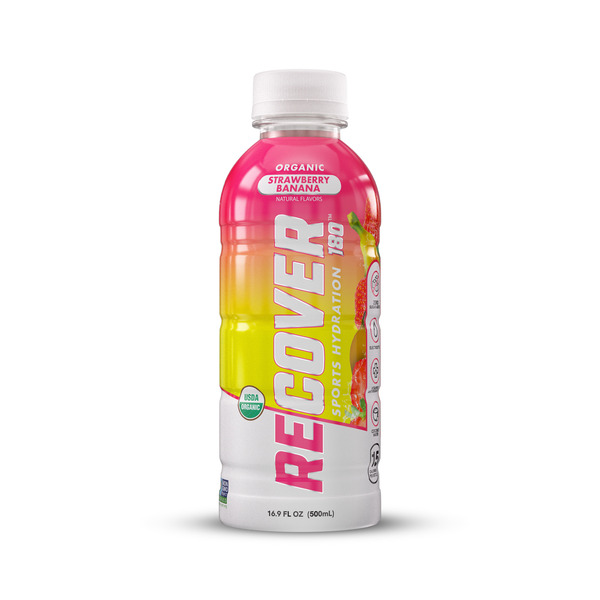 RECOVER 180° Hydration Drink, Organic, Strawberry Banana Same-Day