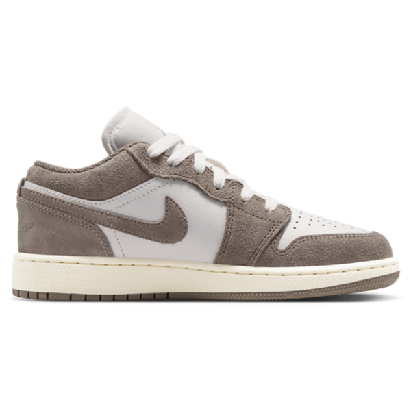 Jordan Big Kids' Retro 1 Low Casual Shoes, Size 7 - Olive Grey/Enigma St
