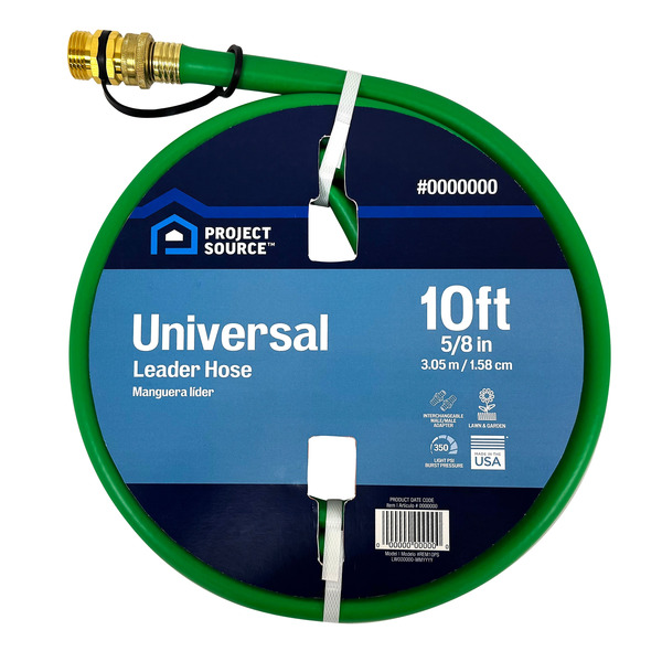 Project Source Leader Hose 5/8-in x 10-ft Light -Duty Vinyl Green Leader Hose