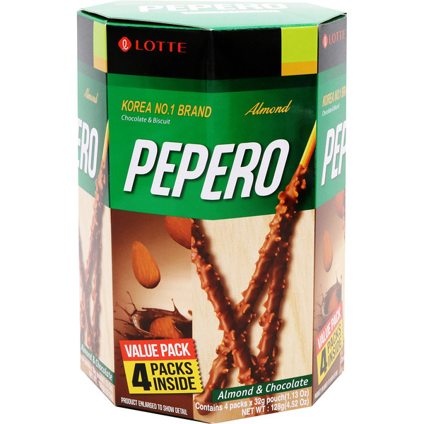 Lotte Peppero Almond & Chocolate Covered Cookie Sticks