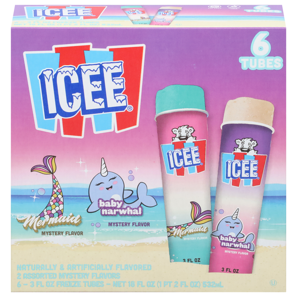 その他 tpn icee ICEE Tubes Mermaid, Baby Narwhal Same-Day Delivery | El Super