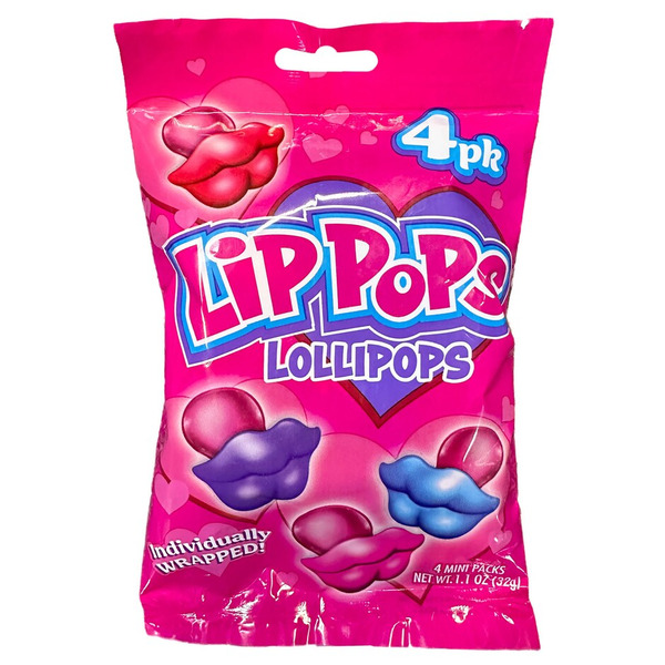 Flix Candy Strawberry Blue Raspberry Lollipops Same-Day Delivery