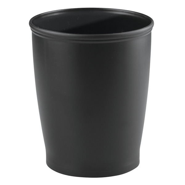 iDesign Open Round Kent Waste Can, 8-1/4 x 10 in - Black