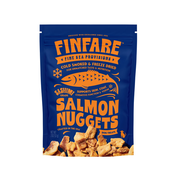 Finfare Cold Smoked & Freeze Dried Salmon Nuggets Dog Treats