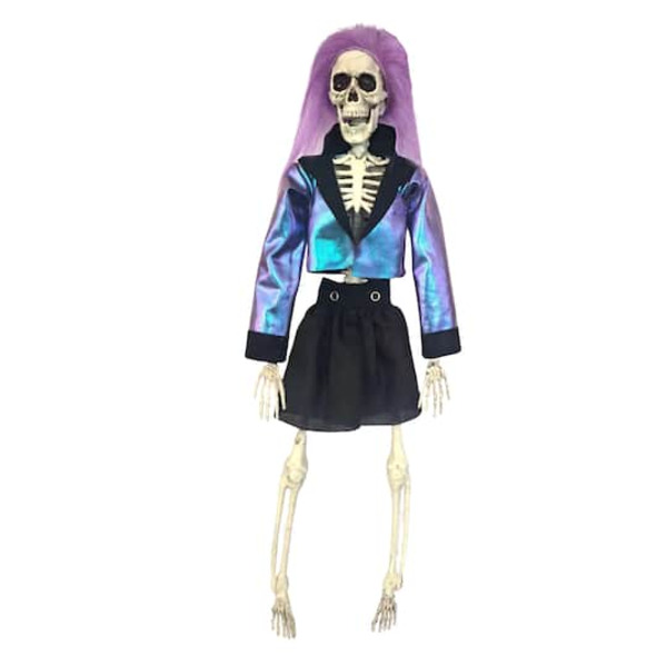 Ashland Hanging Skeleton with Purple Hair