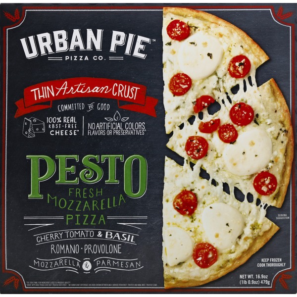 Urban Pie Pizza, Thin Crust, Artisan, Pesto Fresh Mozzarella (16.9 oz