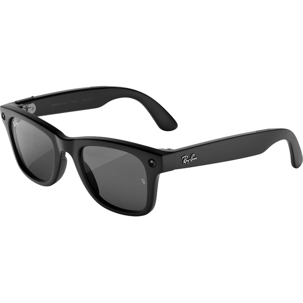 Ray-Ban Meta Wayfarer Gen 3 Large AI Smart Glasses With Camera - Grey Lenses - Matte Black