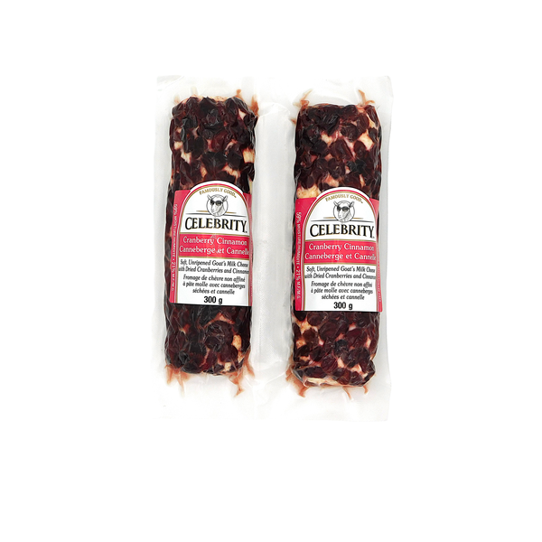 Celebrity Cranberry Cinnamon Goat Cheese Logs, 2 x 300 g