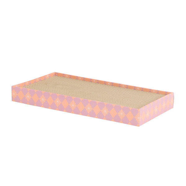 Whisker City Plaid Star Corrugated Cat Scratcher
