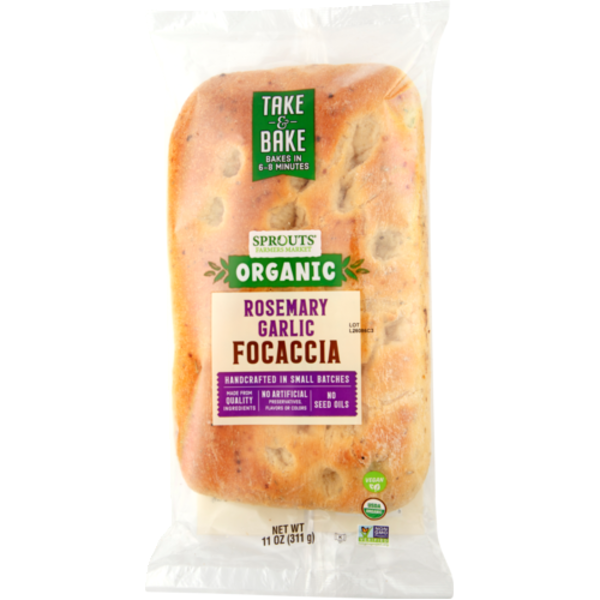 Sprouts Organic Rosemary Garlic Take & Bake Focaccia