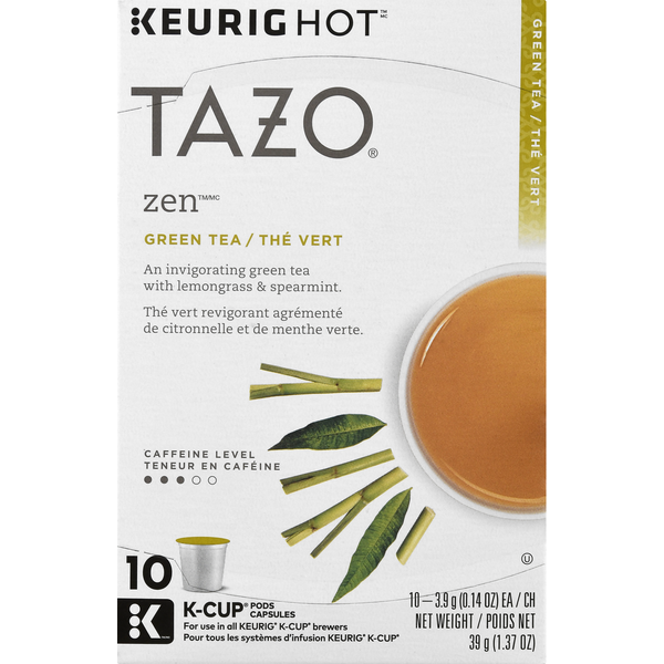 TAZO Tea Green Tea, Zen, K-Cup Pods Capsules Same-Day Delivery or