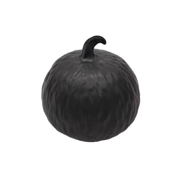Ashland Paper Mache Pumpkin Tabletop Decor - Black