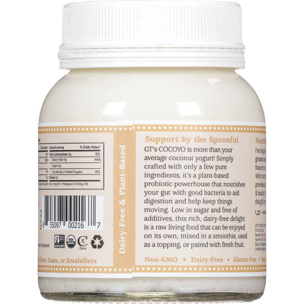 Enlarge Alternative view of Other Creams & Cheeses GT's Living Foods Coconut Yogurt, Vanilla (opens in a new tab)