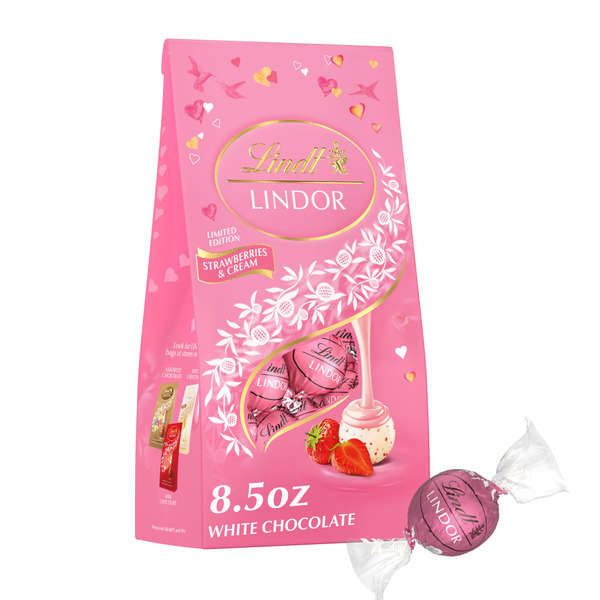 Lindt Lindor Valentine's Day Strawberries and Cream White