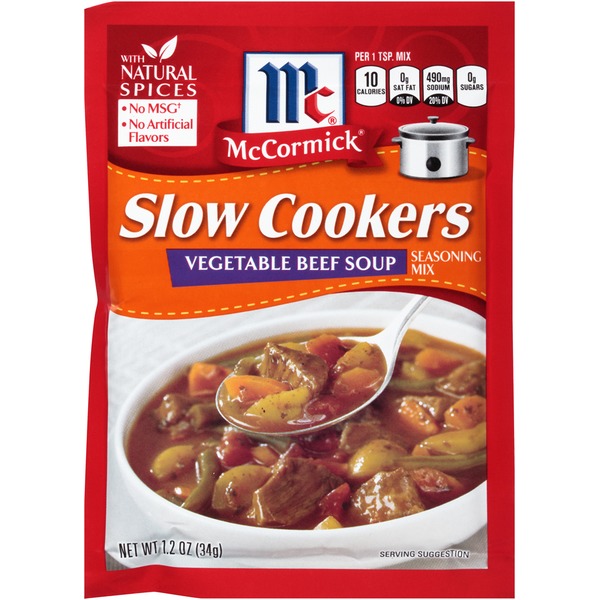 McCormick Slow Cookers Vegetable Beef Soup Seasoning Mix (1.2 oz) from