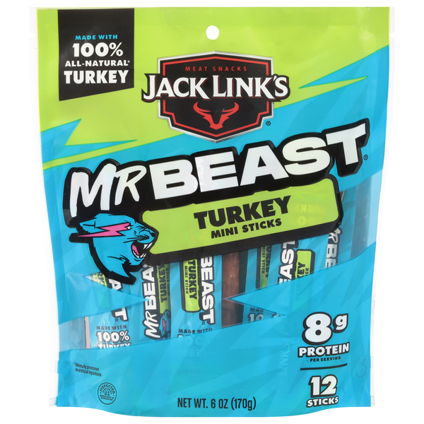 Jack Link's Mr Beast Turkey Mini Sticks Same-Day Delivery or