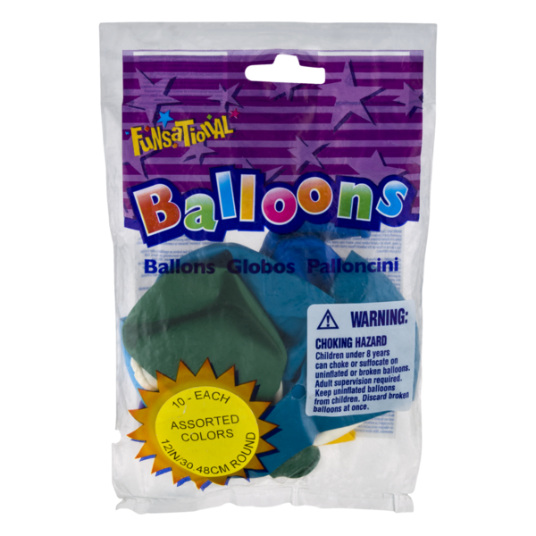 Funsational Balloons Assorted Colors Same-Day Delivery or Pickup