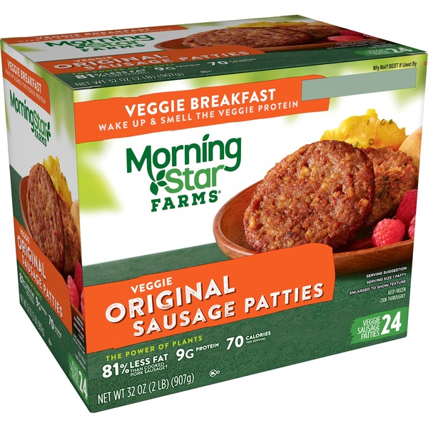 Morning Star Farms Veggie Breakfast Sausage Patties Original (32 oz