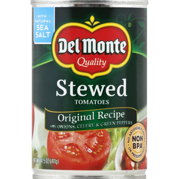 Del Monte Original Recipe Stewed Tomatoes with Onions, Celery & Green