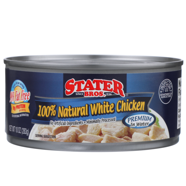 Stater Bros Premium 100 Natural White Chicken In Water (10 oz) Instacart