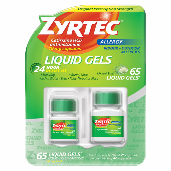 Zyrtec 10 mg Liquid Gels, 65 ct