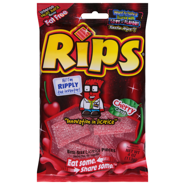 RIPS Candy, Fat Free, Cherry, Bite-Size