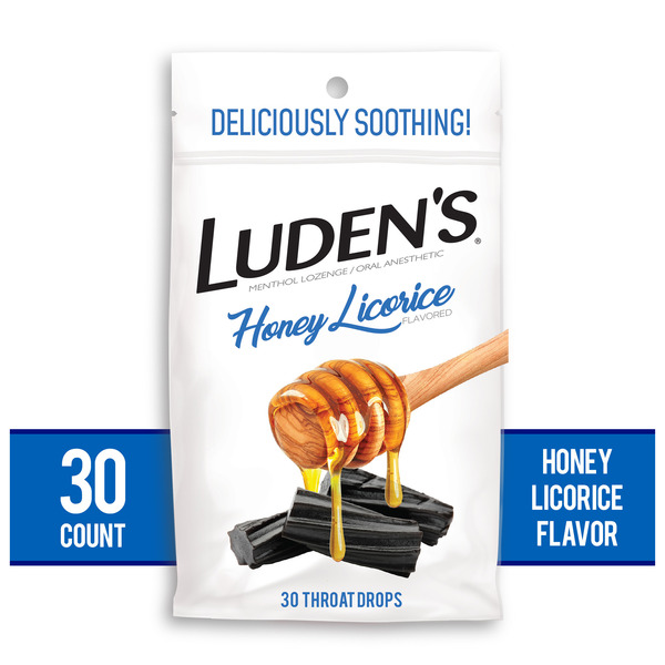 Luden's Soothing Throat Drops Honey Licorice Same-Day Delivery or