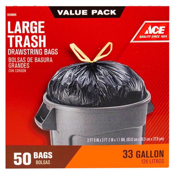 ACE Glad Odorshield Fresh Clean Extra Strong Drawstring Large Trash Bags