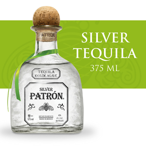 Patrón Patron Silver Tequila 40% 37.5Cl/375Ml Same-Day Delivery or
