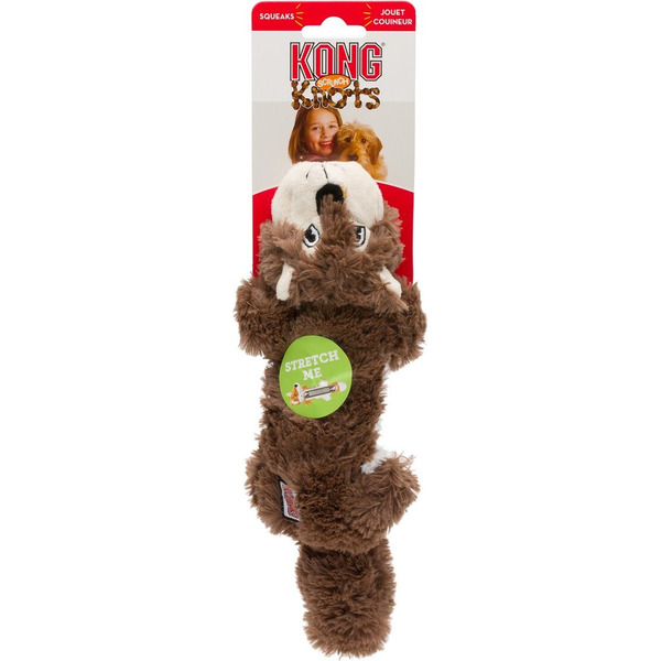 Kong Small & Medium Scrunch Knots Squirrel Dog Toy