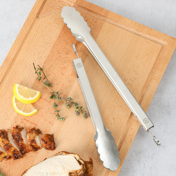Martha Stewart 2-Piece Stainless Steel Tongs Set