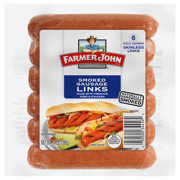 Farmer John Skinless Smoked Sausage Links