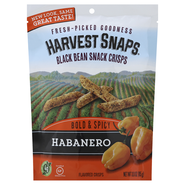 Harvest Snaps Snack Crisps, Black Bean, Habanero Same-Day Delivery