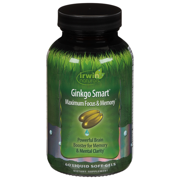 irwin naturals acetyl l-carnitine CLA Lean Body Fat Reduction 80ct Liquid Soft-Gels Irwin Naturals Ginkgo Smart, Liquid