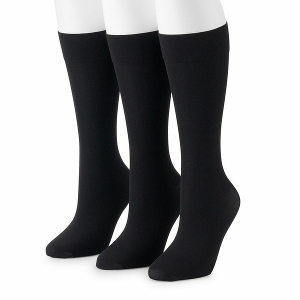 GOLDTOE Women's GOLDTOE® 3-Pack Trouser Dress Socks, Size: 9-11, Black