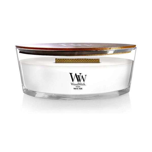 Wood Wick Candle, White Teak