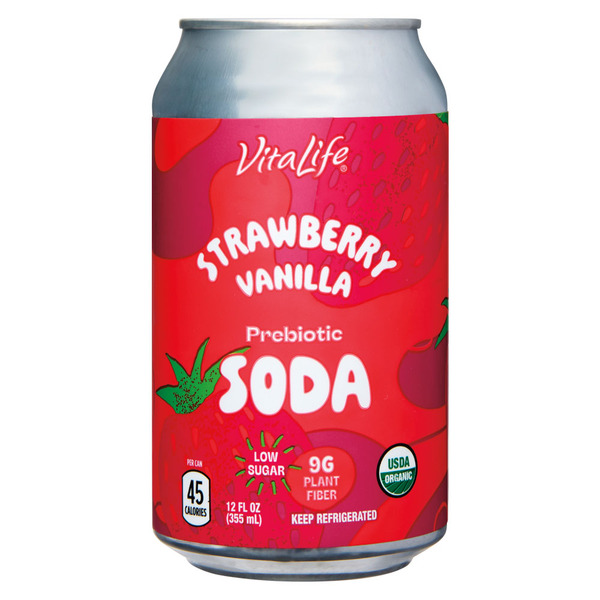 VitaLife Strawberry Vanilla Prebiotic Soda