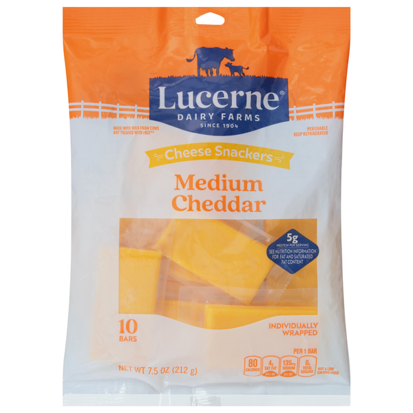 Lucerne Cheese Snackers, Medium Cheddar