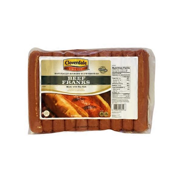 Cloverdale Case Of Cloverdale Beef Hot Dogs Frank 4/1 (5 lb) Instacart