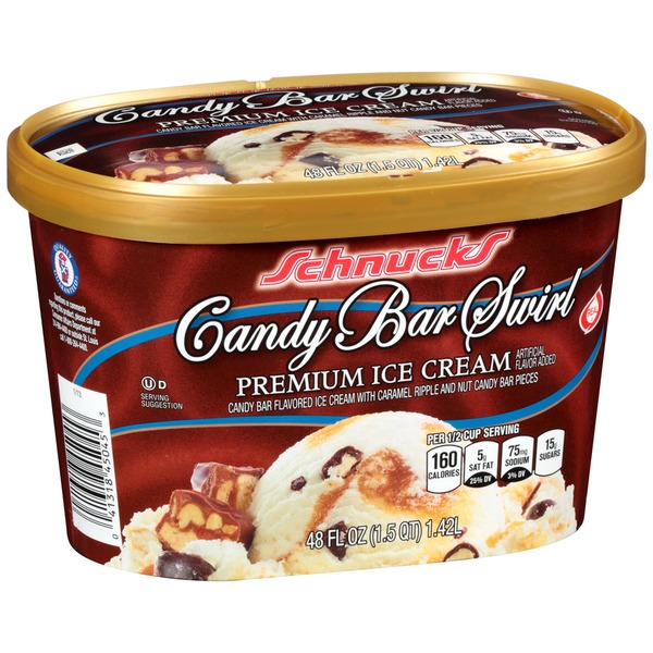 Schnucks Candy Bar Swirl Ice Cream (48 fl oz) Instacart