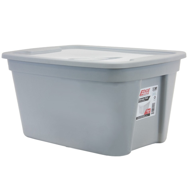 Plastic Storage Container With Lid - Opaque Grey - 5 Gal Same-Day Delivery