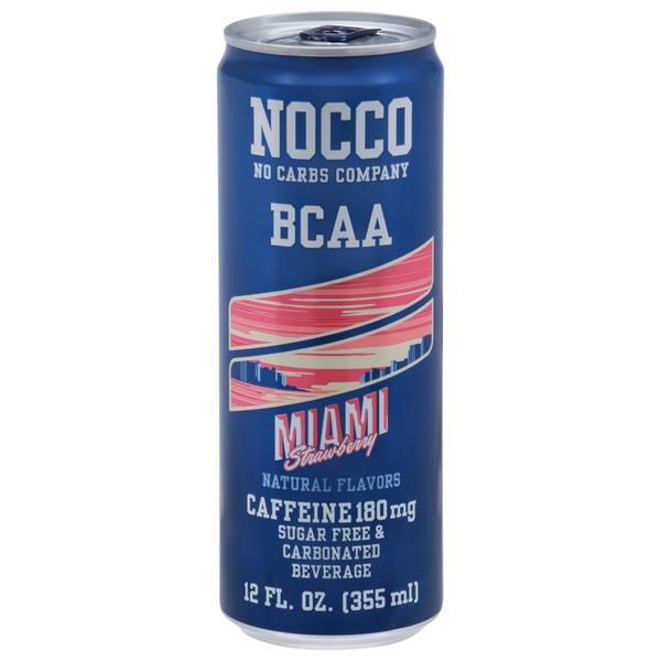 NOCCO Energy Drink, Miami Strawberry, BCAA Same-Day Delivery