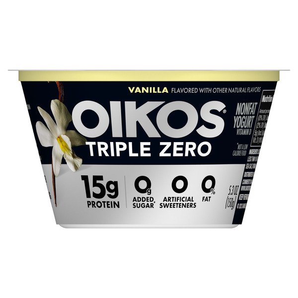 Oikos Triple Zero Vanilla Greek Yogurt Same-Day Delivery or