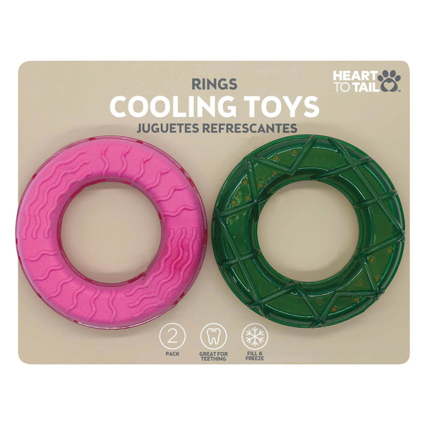 Heart to Tail Cooling Dog Toy Ring Pack Same-Day Delivery or