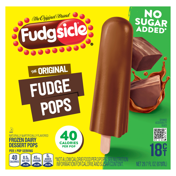 Popsicle Original Fudge Pops No Sugar Added